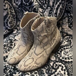 Snakeskin Ankle Boots